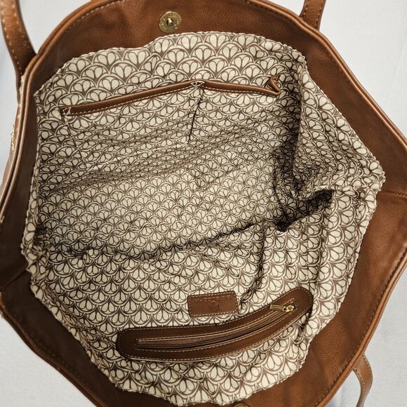 Big Buddha Western Tote Two Tone Brown Tassel Large Shoulder Handbag Business XL - Picture 9 of 16